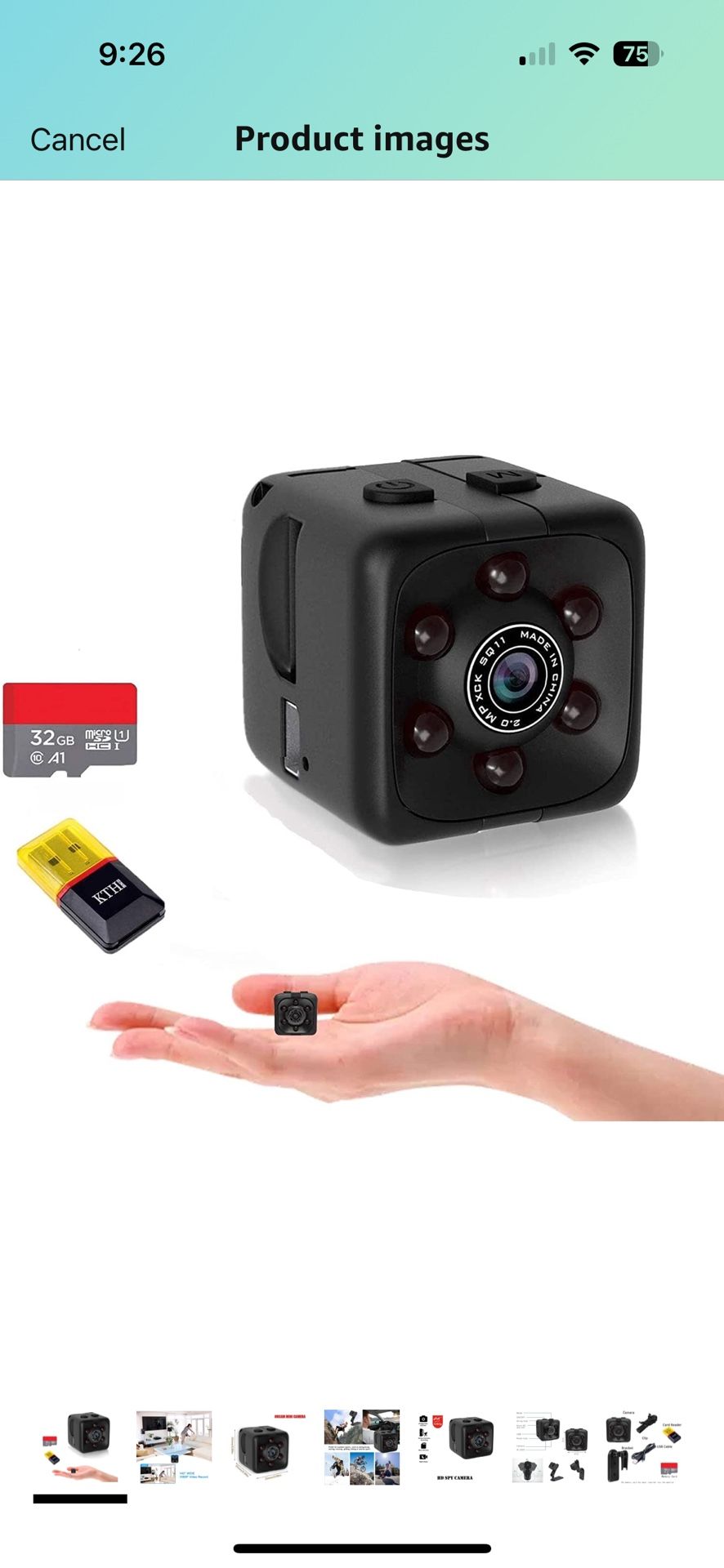 PAISLEYS Mini Camera with 32G Memory Card nowifi Needed Video Recording, Small Dog Camera Cam Baby Monitor Home Security