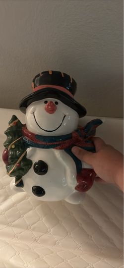 Ceramic Snowman Cookie Jar