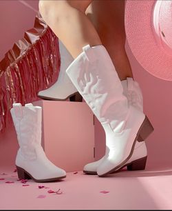 White Wester Boots