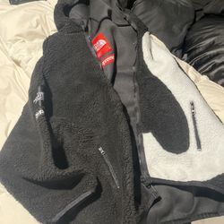 Supreme / The North Face S Logo Hooded Fleece Jacket Black Large FW20 TNF