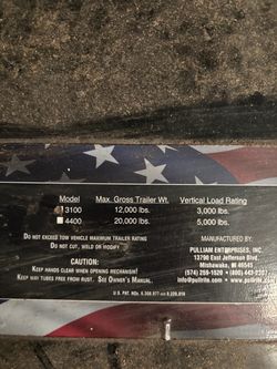 PullRite Fifth Wheel Hitch Model 3100