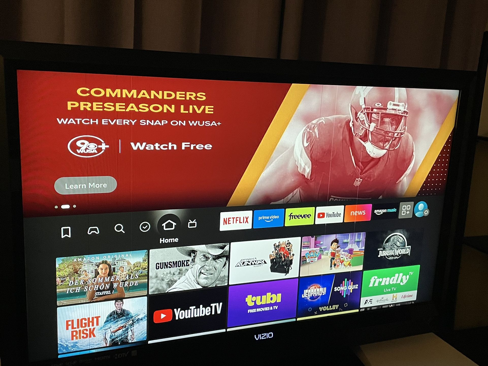 40 inch Vizio TV with fire stick and remotes