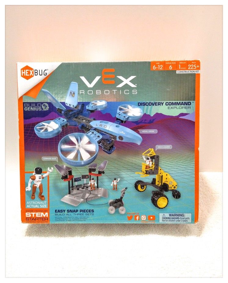 VEX Robotics 'Discovery Command' 225+ Piece Explorer Kit *NIB*