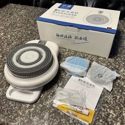 NEW Smart Bath Shower Electric Back Exfoliating Scrubber Brush w/ Attachments