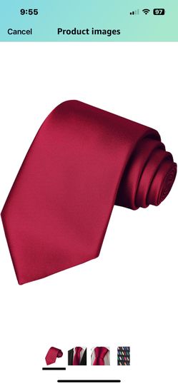 KissTies Solid Satin Tie Pure Color Necktie Mens Ties + Gift Box