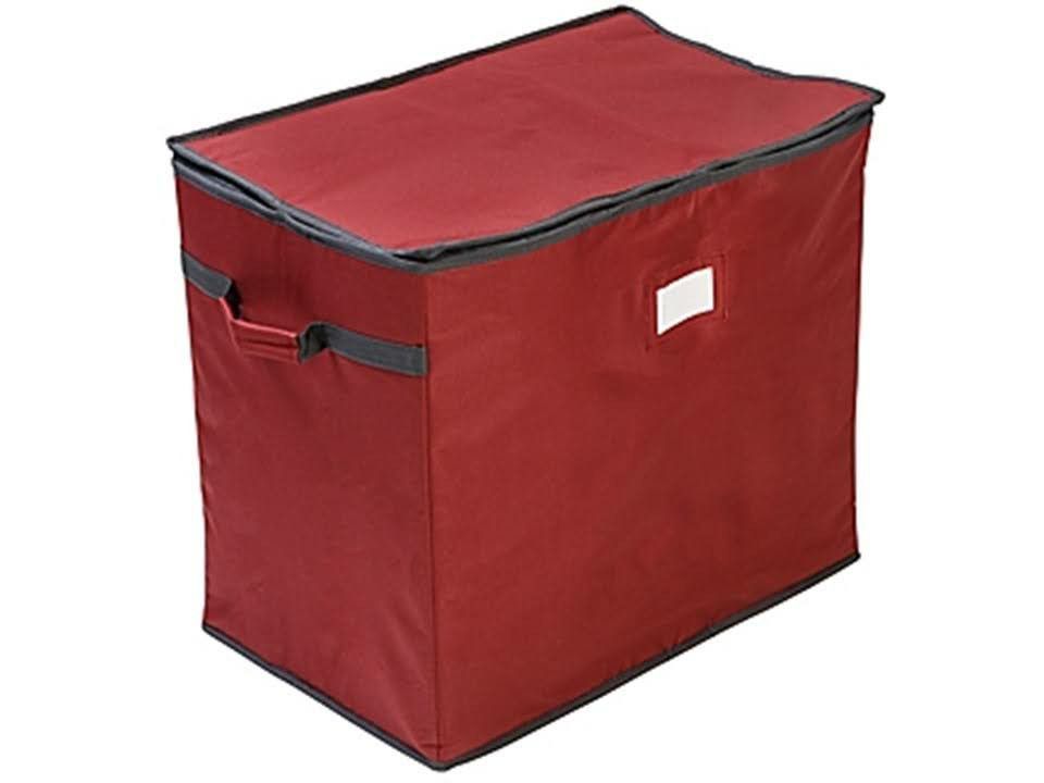 Squared Away 8-Compartment Holiday Decoration Storage Chest Closet Organizer
