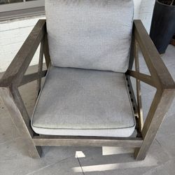 Set Of Two Outdoor Chairs With Cushions
