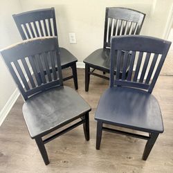 Solid Wood Mission-Style Chairs (Set of 4) – Restoration Project