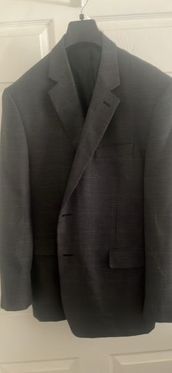 Men's Dark Gray Checked blazer sports coat Jacket
