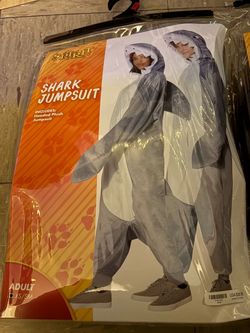 Two Spirit Halloween Adult Shark Plush Jumpsuit