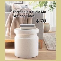 New Threshold Studio Mc Gee White Ceramic End Table 