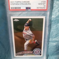 2011 Toppss Chrome Stephen Strasburg #120 PSA 10