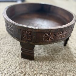 Antique wooden hand carved bowl