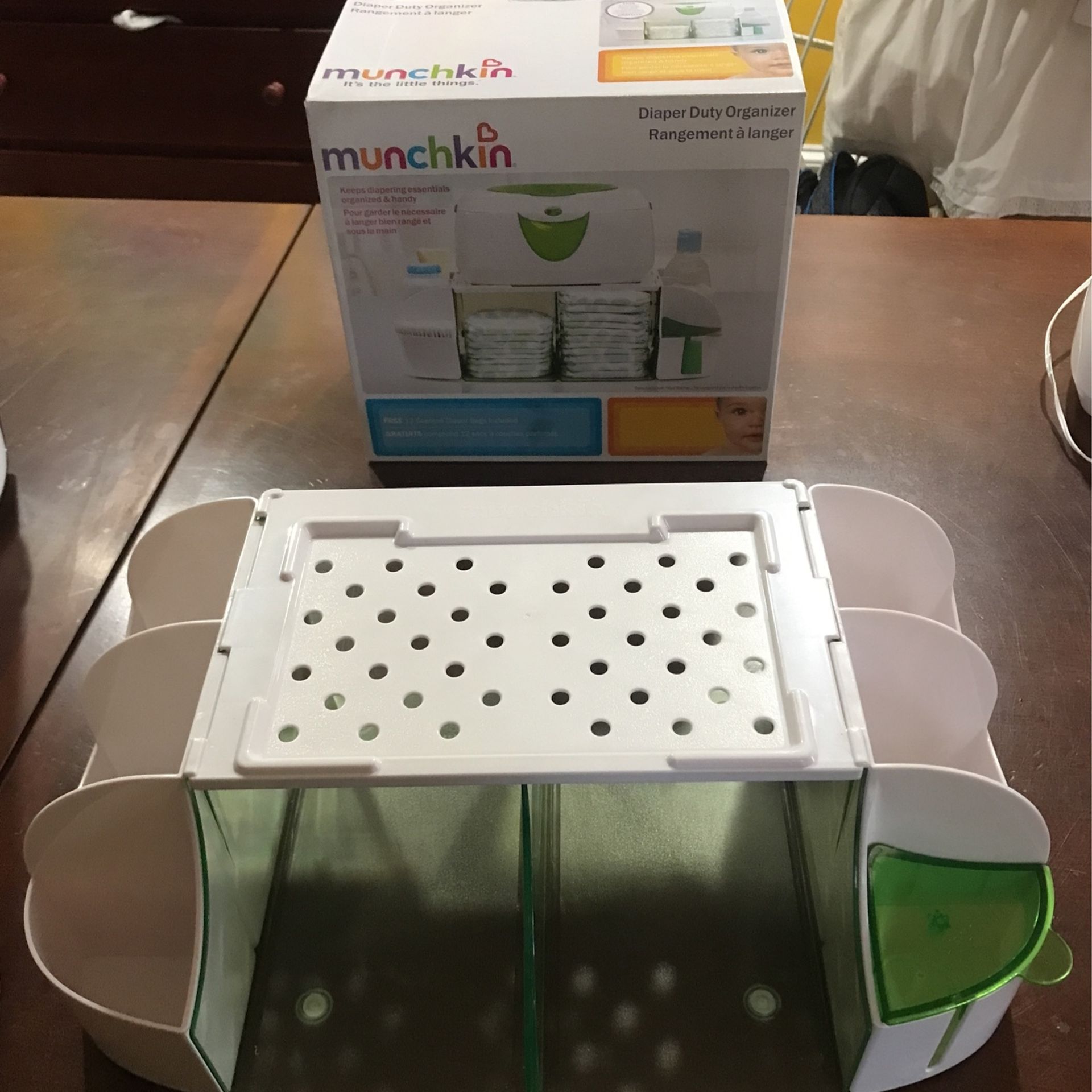 Diaper Duty Organizer Includes Glow Wipe Warmer