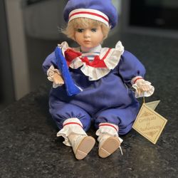 Porcelain Sailor Girl Wind Up Music Doll