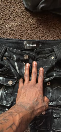 GUAPI Premium Flare Cargo Jeans