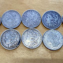 10 Morgan Silver Dollars
