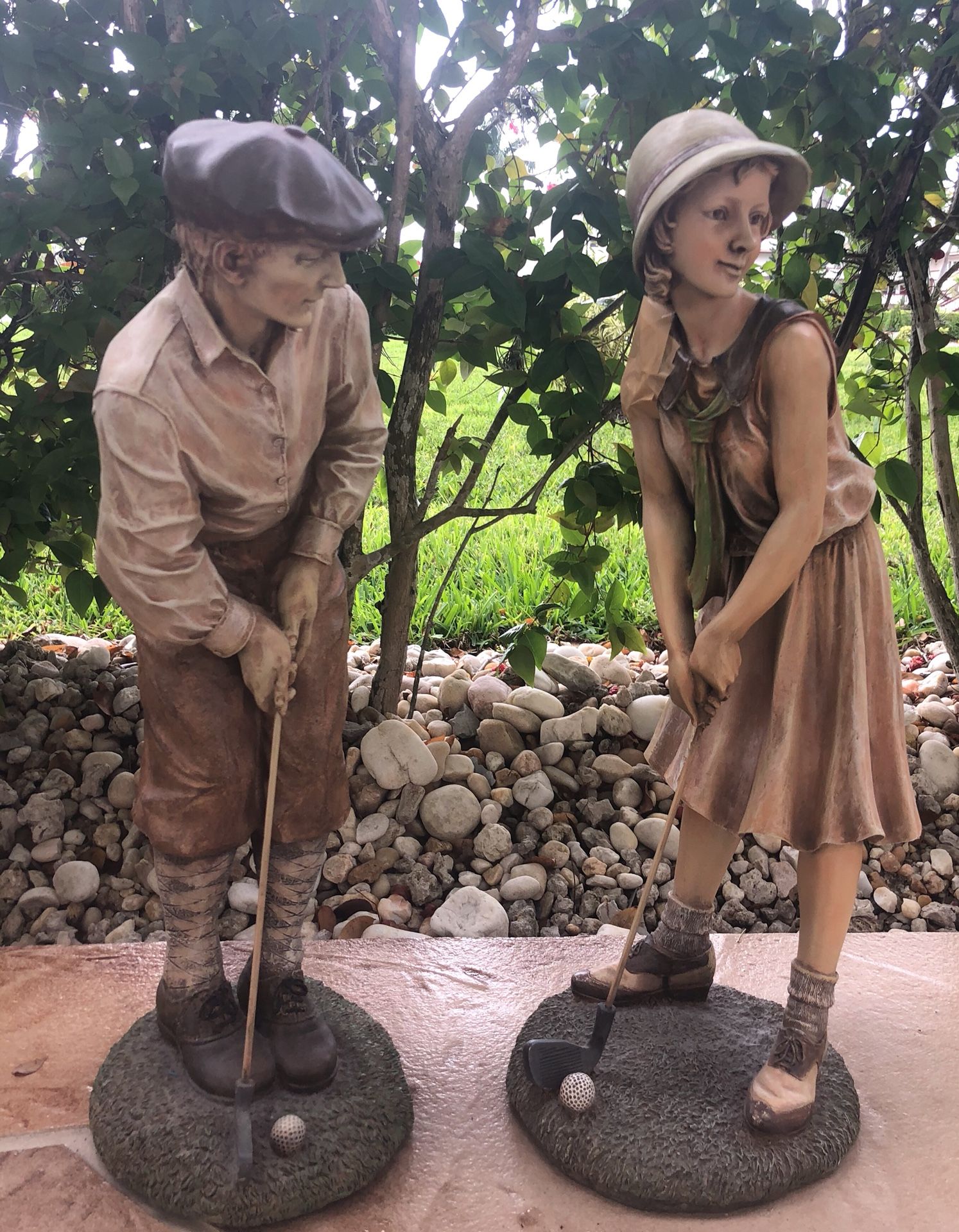 Pair of NAPCO STANDING GOLFER FIGURINES*first $75 gets both*