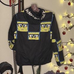 Members Only Nickelodeon SpongeBob SquarePants windbreaker Medium M New
