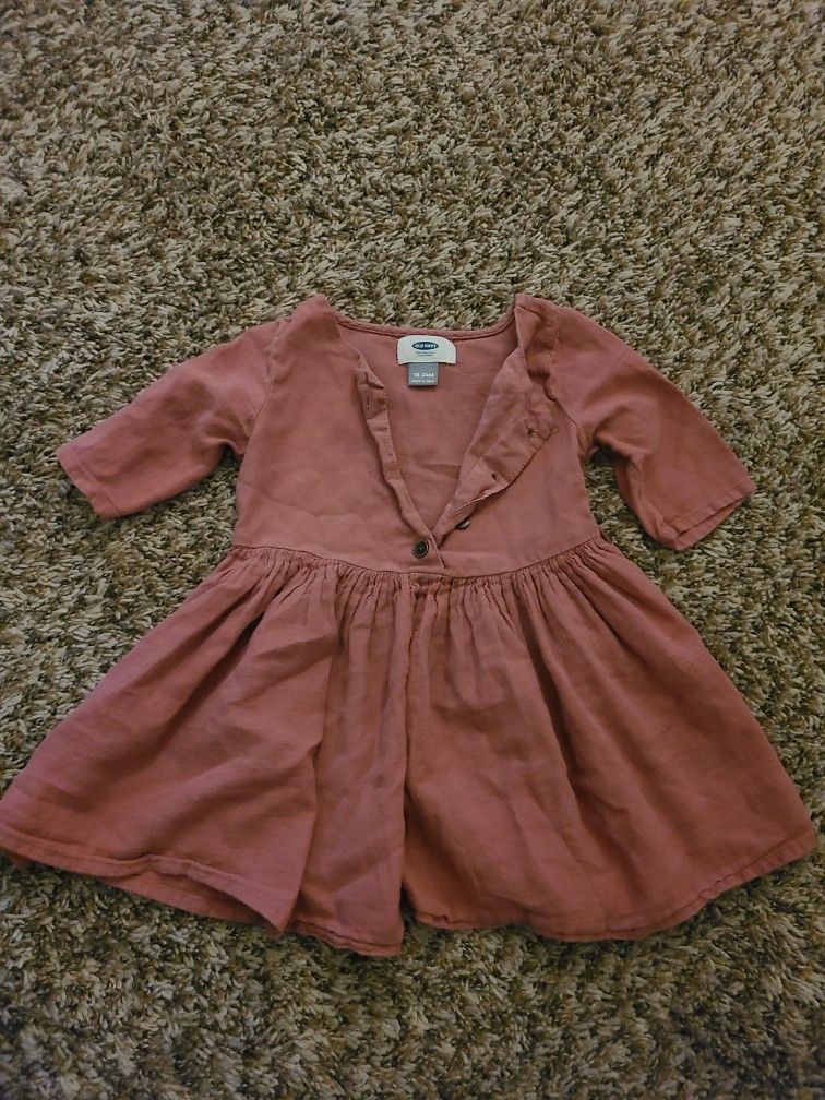 Old Navy Dusty Rose Linen Shirt