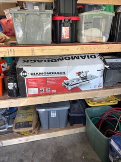 Wet tile saw.