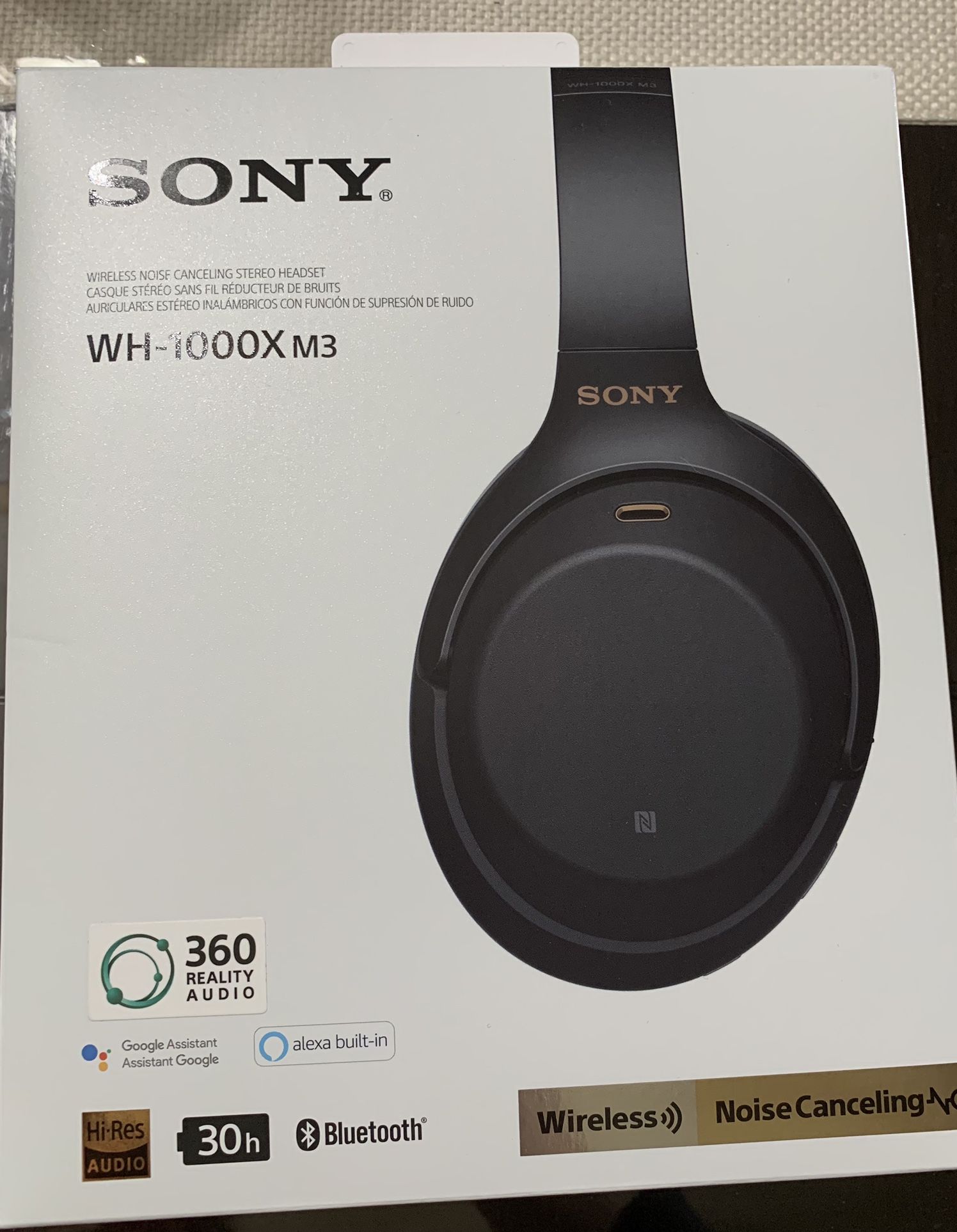 Sony Headphones WH-1000X M3 Noise Cancellation