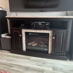 Tv stand with Fireplace 