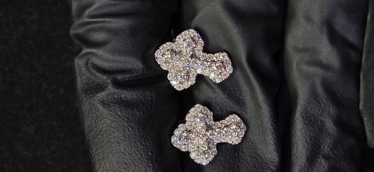Diamond cross earrings