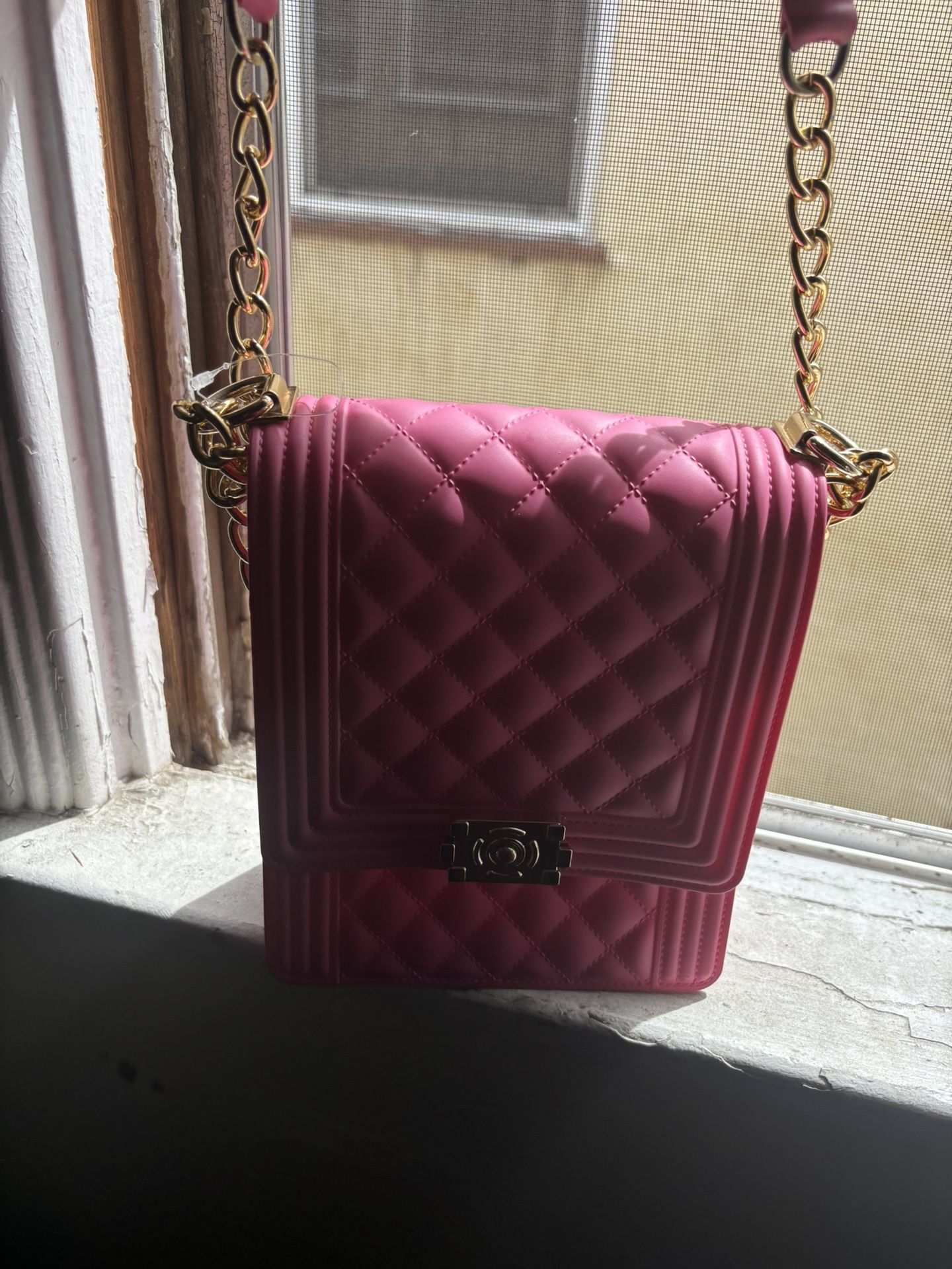 Pink Quilted handbag