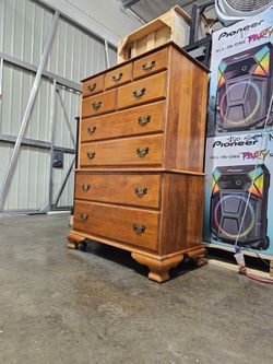 Tall Wooden Chest of Drawers Dresser