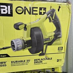 New 18V Ryobi 25' Drain auger / cleaner