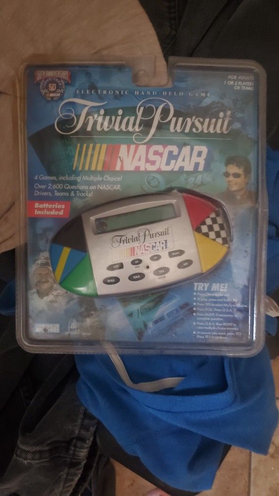 Hasbro Trivia Pursuit NASCAR EDITION Handheld Electronic Trivia Game