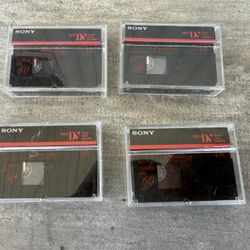 Sony Mini DV 60 Minute Cassette Video Tapes Pack Of 4 Open Box Unused 