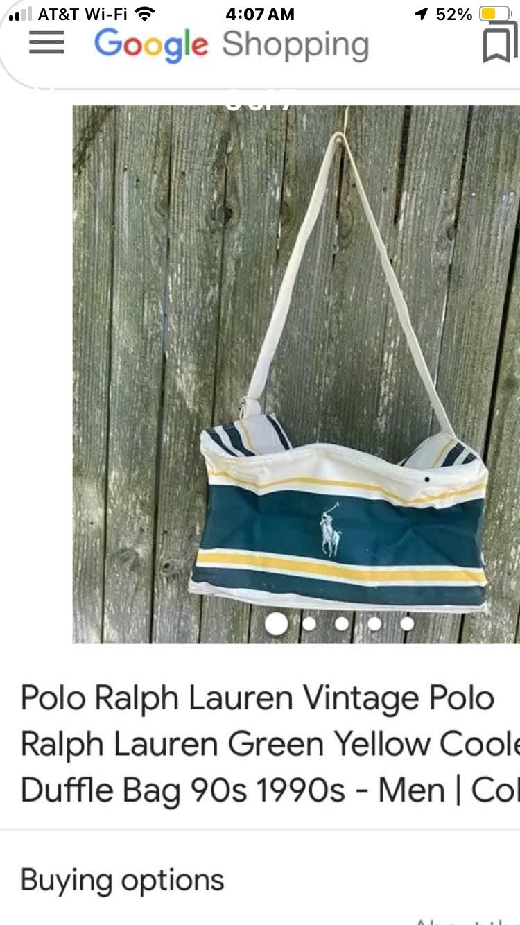 Vintage Men Sport Polo Duffle Bag . One Of Kind From 1980’s