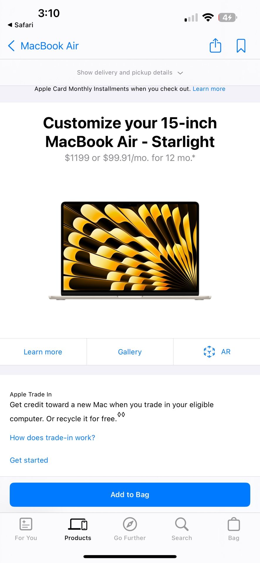 Mac Book Air 2024 15 Inch