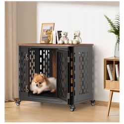 Dog Crate Furniture, Black Metal