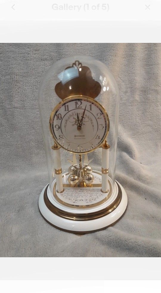 Benchmark Germany Anniversary Clock, Brass & Enamel