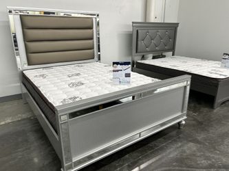 Queen  Bed With Mattress 
