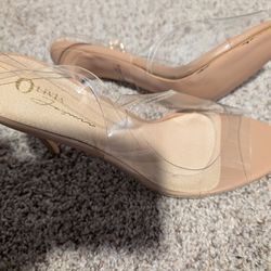 Cute Clear Heels Size 10