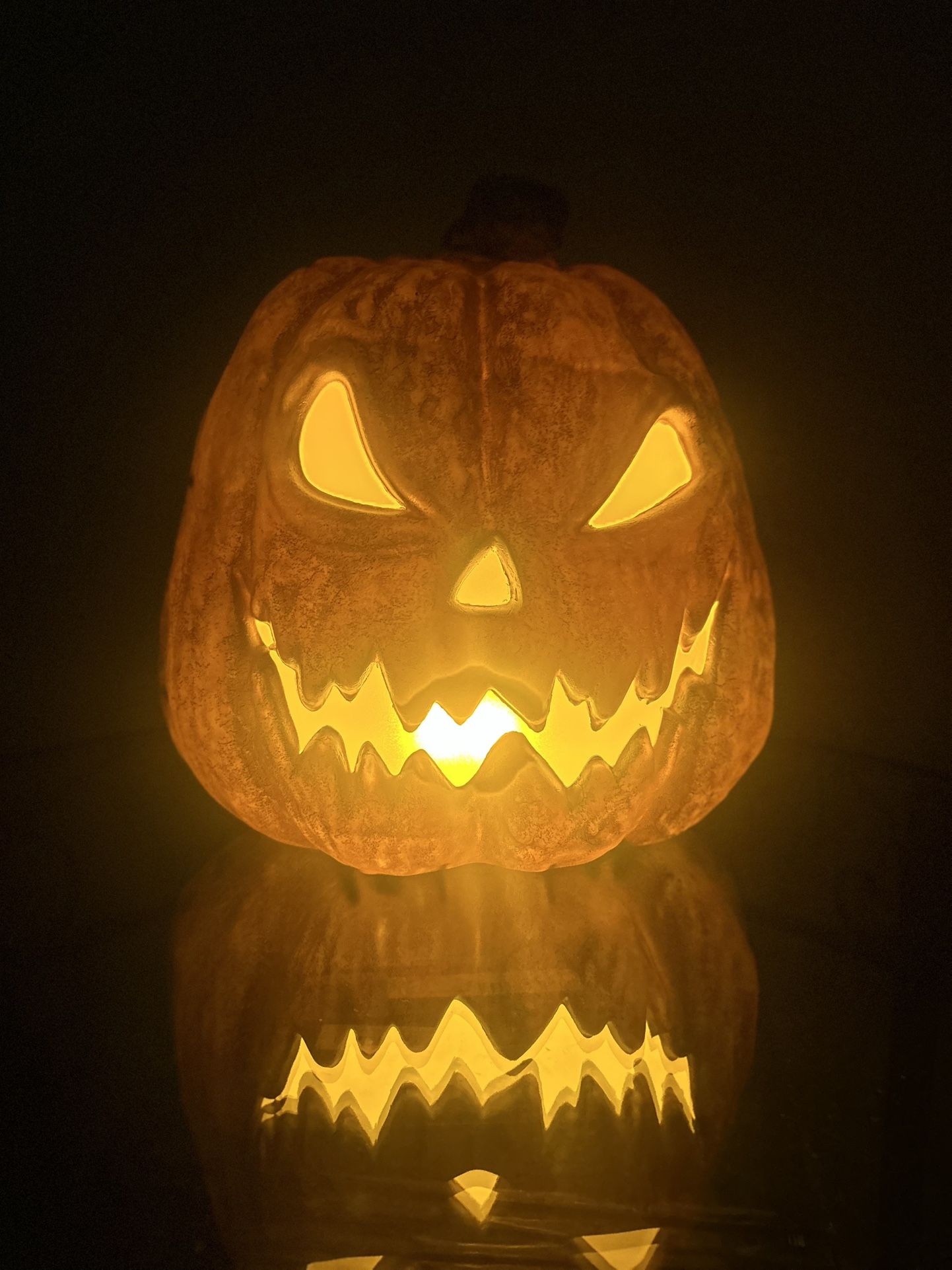 Rotten Patch Halloween Flaming Pumpkin