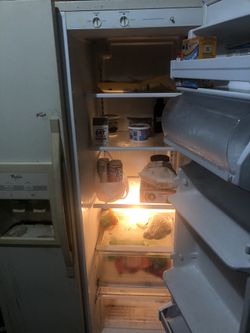 Whirlpool , side-by-side, beige