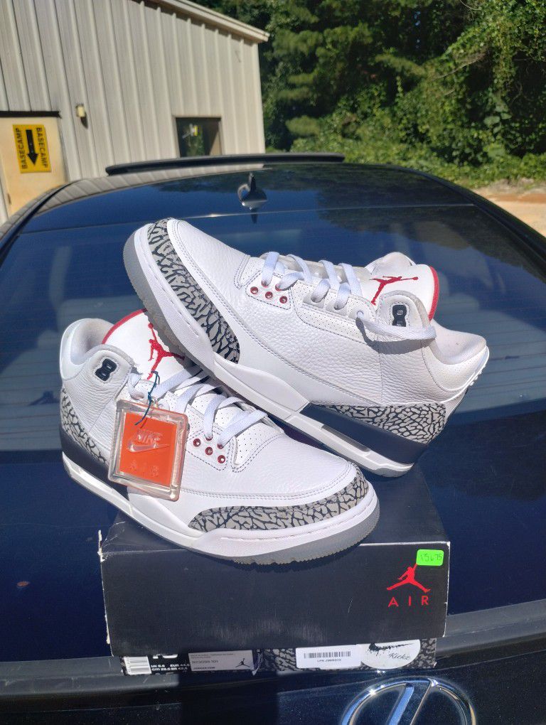 $325 Local pickup size 10.5 only.  Air Jordan 3 White Cement NRG Free Throw Line 10.5  With Original Box.. No Trades Worn 3 Times Ebay Authenticated  