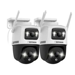 AI powered guard pro 3k plus dual lenses PTX Wifi-6-Plug -in  Security Camera 2 Pack