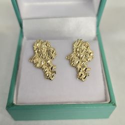 10kt Gold Nugget Earrings