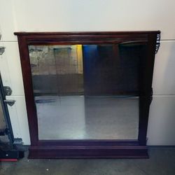 Large Dresser Mirror Wood Frame