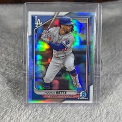 2024 Topps Bowman Chrome Mookie Betts Refractor Numbered/499