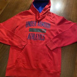 Under Armour Athletics graphic pullover hoodie in red Men’s Hooded Sweatshirt Small S Like New 