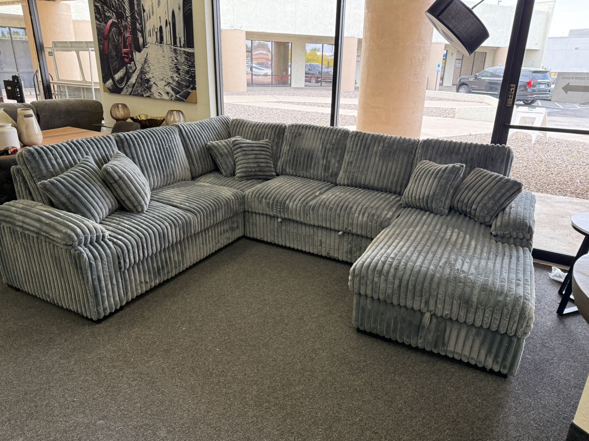 Teddy Bear Fabric Sectional Sleeper