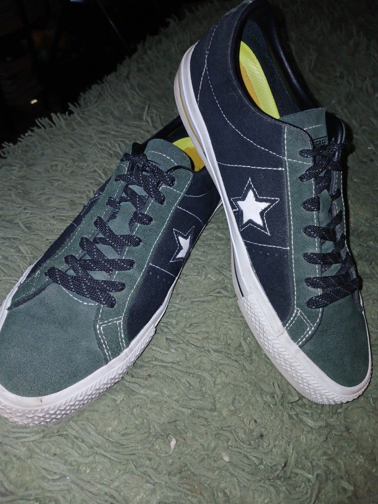 Converse Mens One Star Pro Suede Lo Deep Emerald