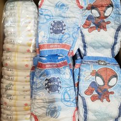 160 Huggie's Size 4 Diapers + Pull-up Diapers